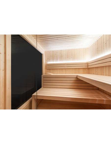 Interior sauna alpina view