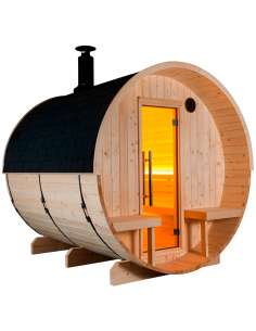 Sauna exterior de barril Kuusi 2