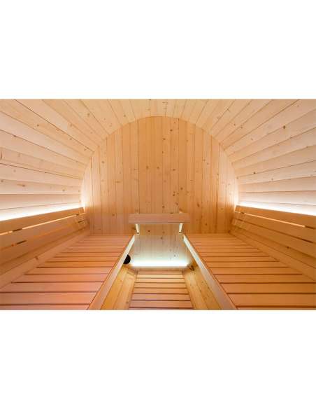 Sauna de barril bancos